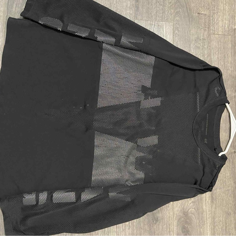 Alexander Wang Black Mesh Jersey Top